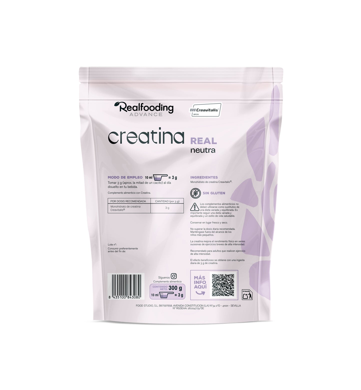 Creatina Real Neutra - Pack 3 Uds.