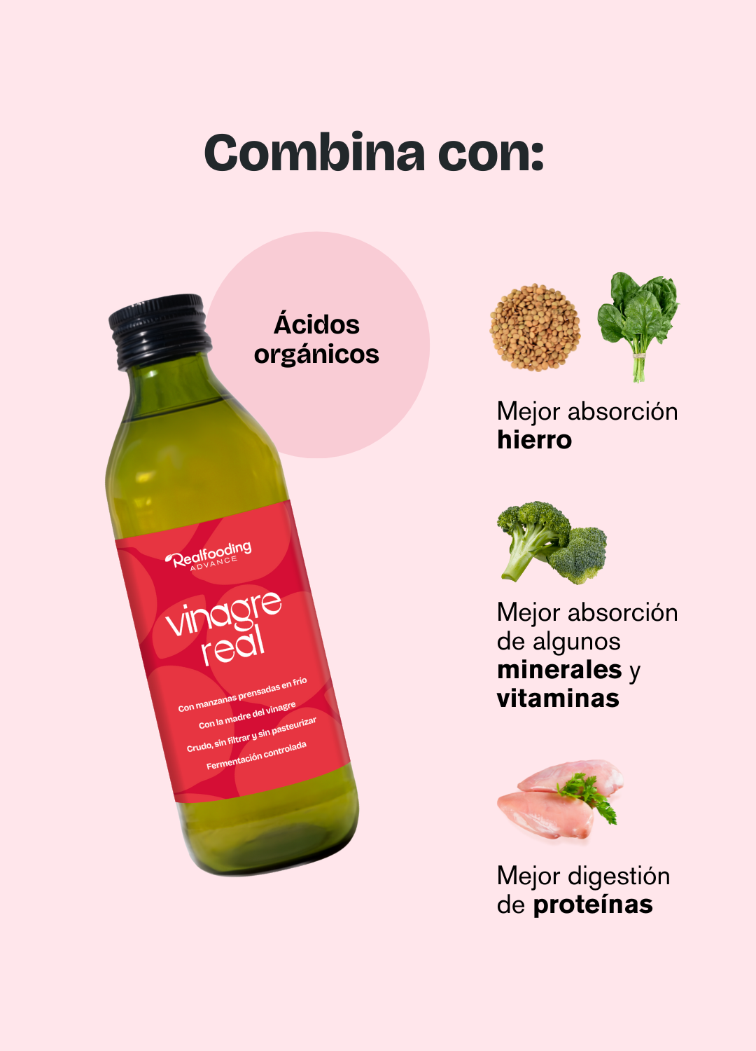 Vinagre Real de Manzana - Pack 3 Unidades