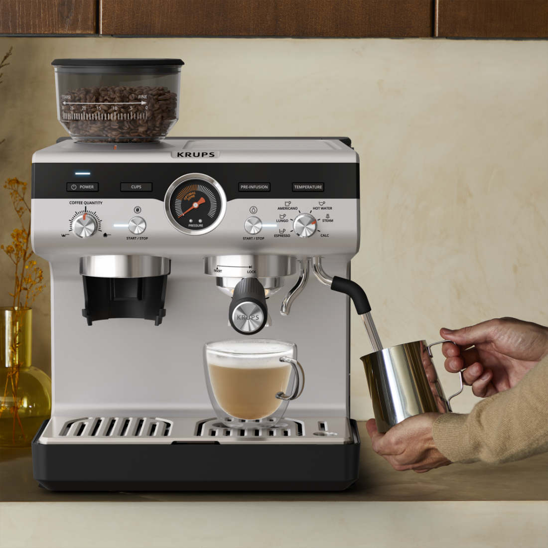 Cafetera Profesional Espresso & Capuccino Precision Krups