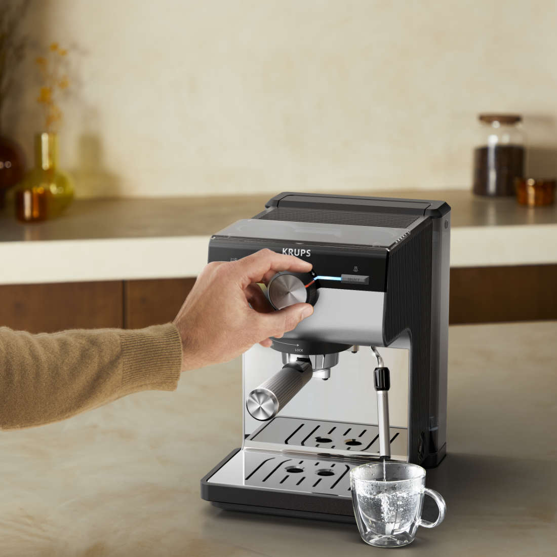 Cafetera Manual Espresso Authentic+ Krups