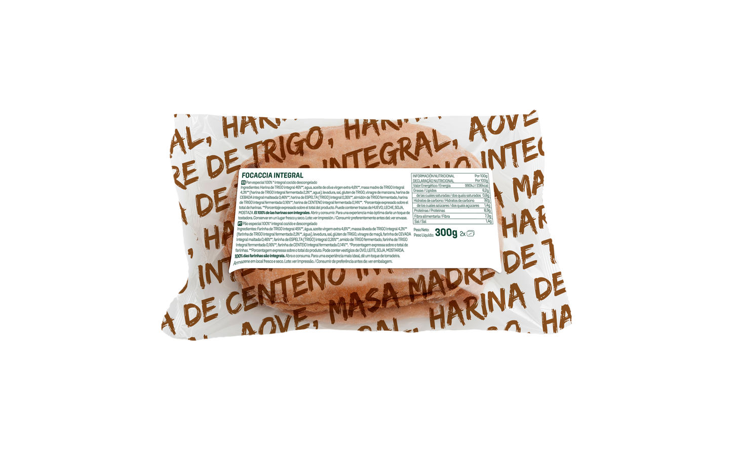 Focaccia 100% Integral