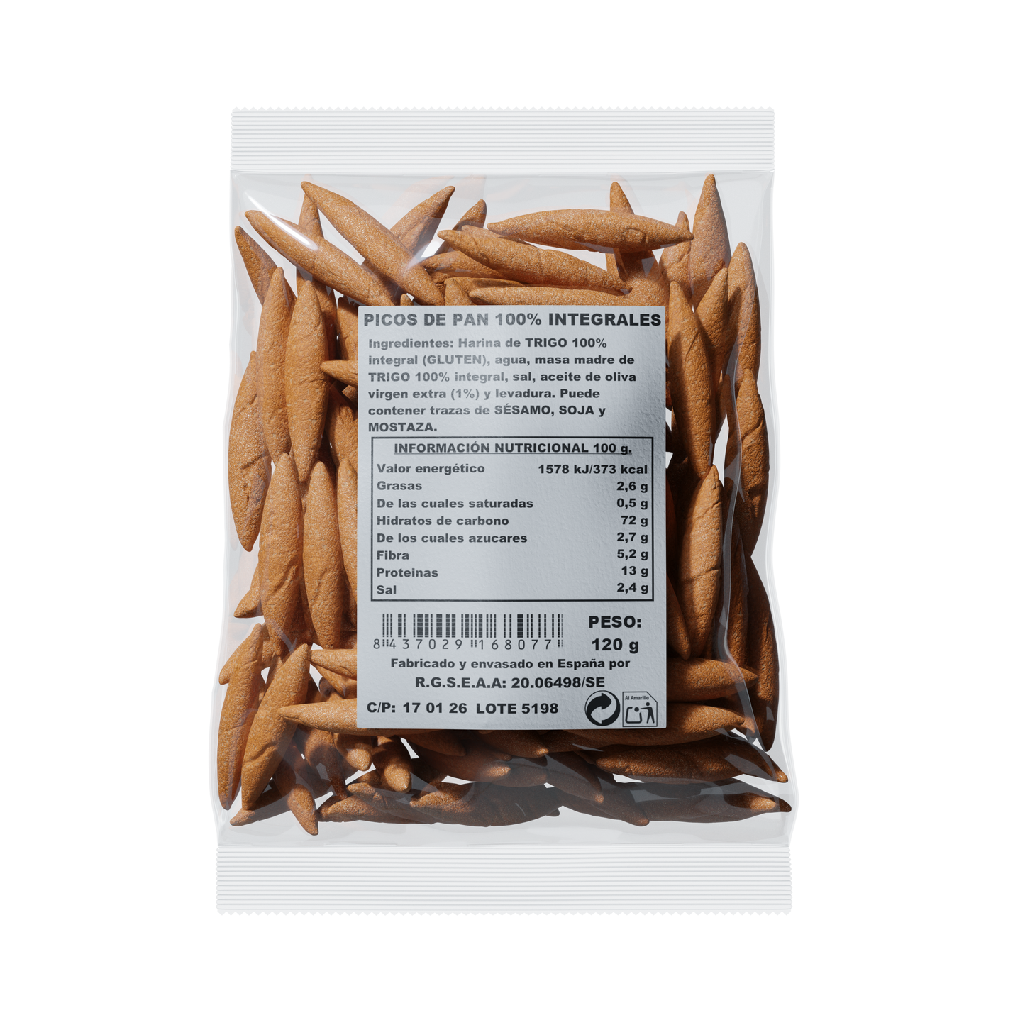 Picos 100% Integrales - Pack 6 Unidades