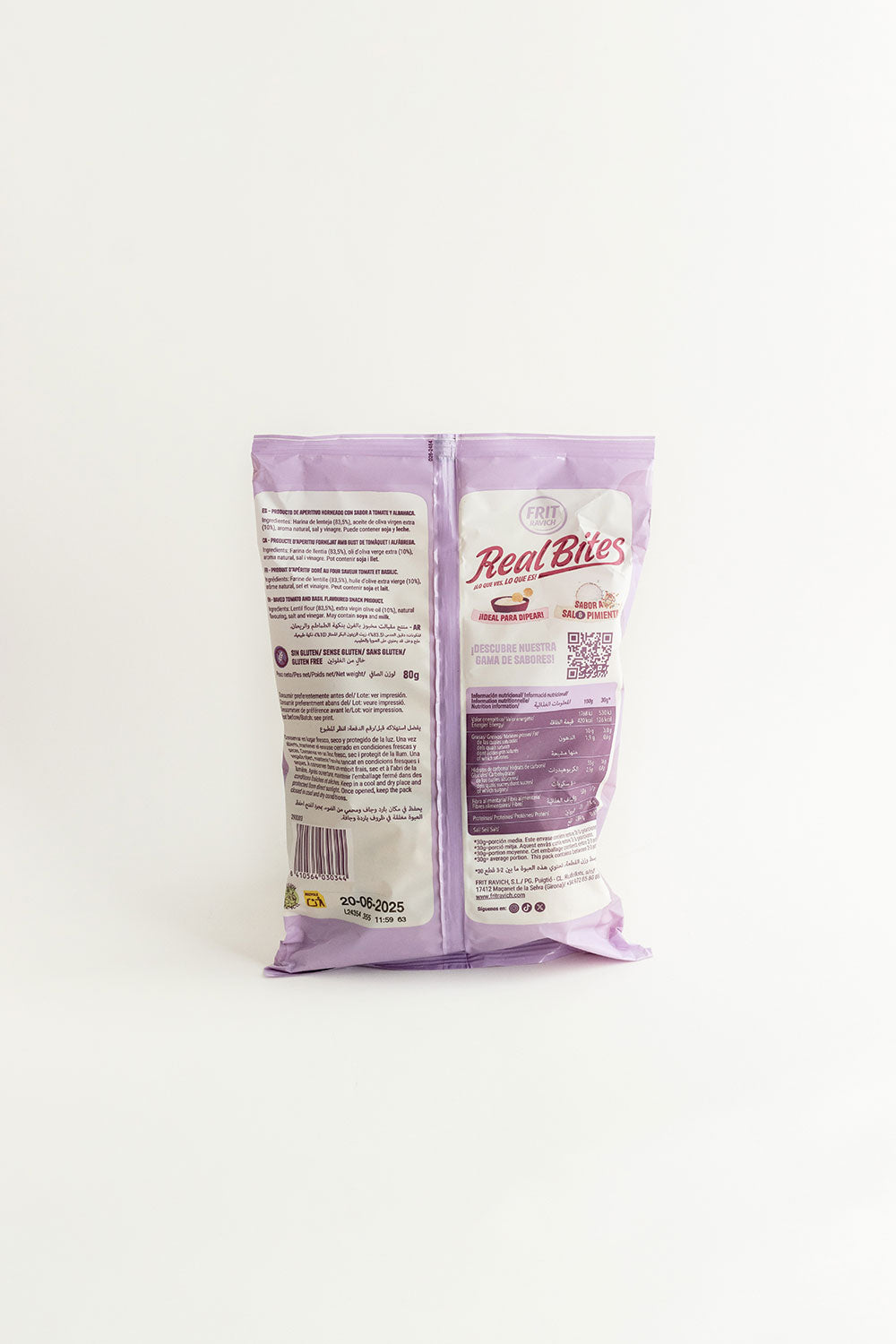 Real Bites Tomate & Albahaca - Pack 6 Unidades