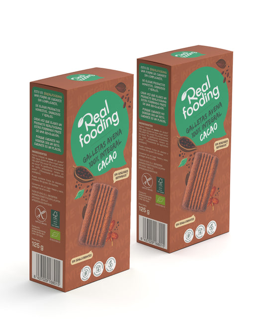 Galletas Avena sabor Cacao - Pack 2ud