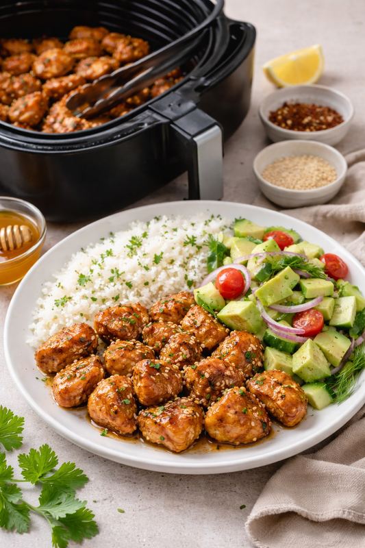 Pollo con miel en airfryer