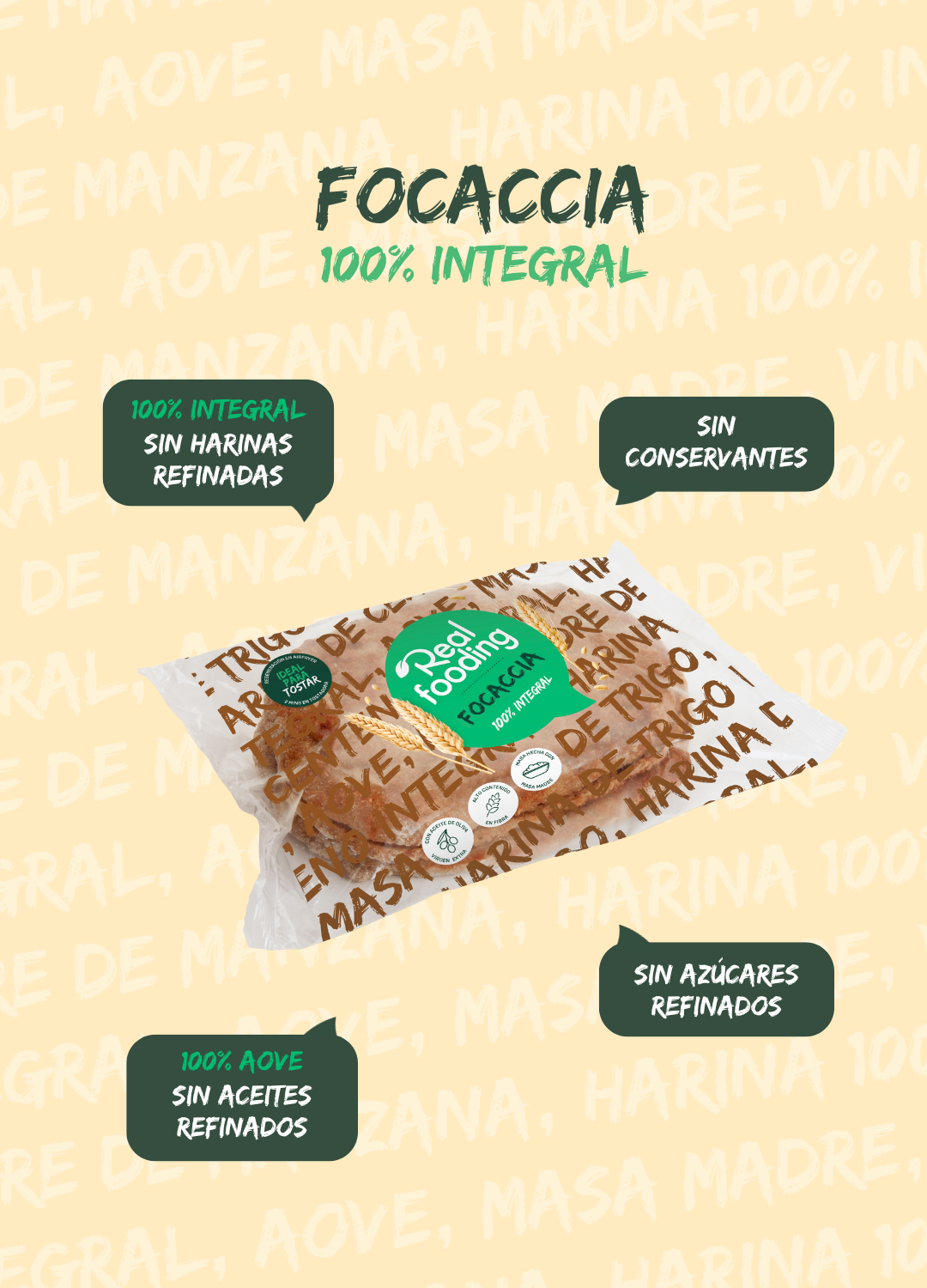 Focaccia 100% Integral