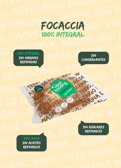 Focaccia 100% Integral - Pack 2 Unidades