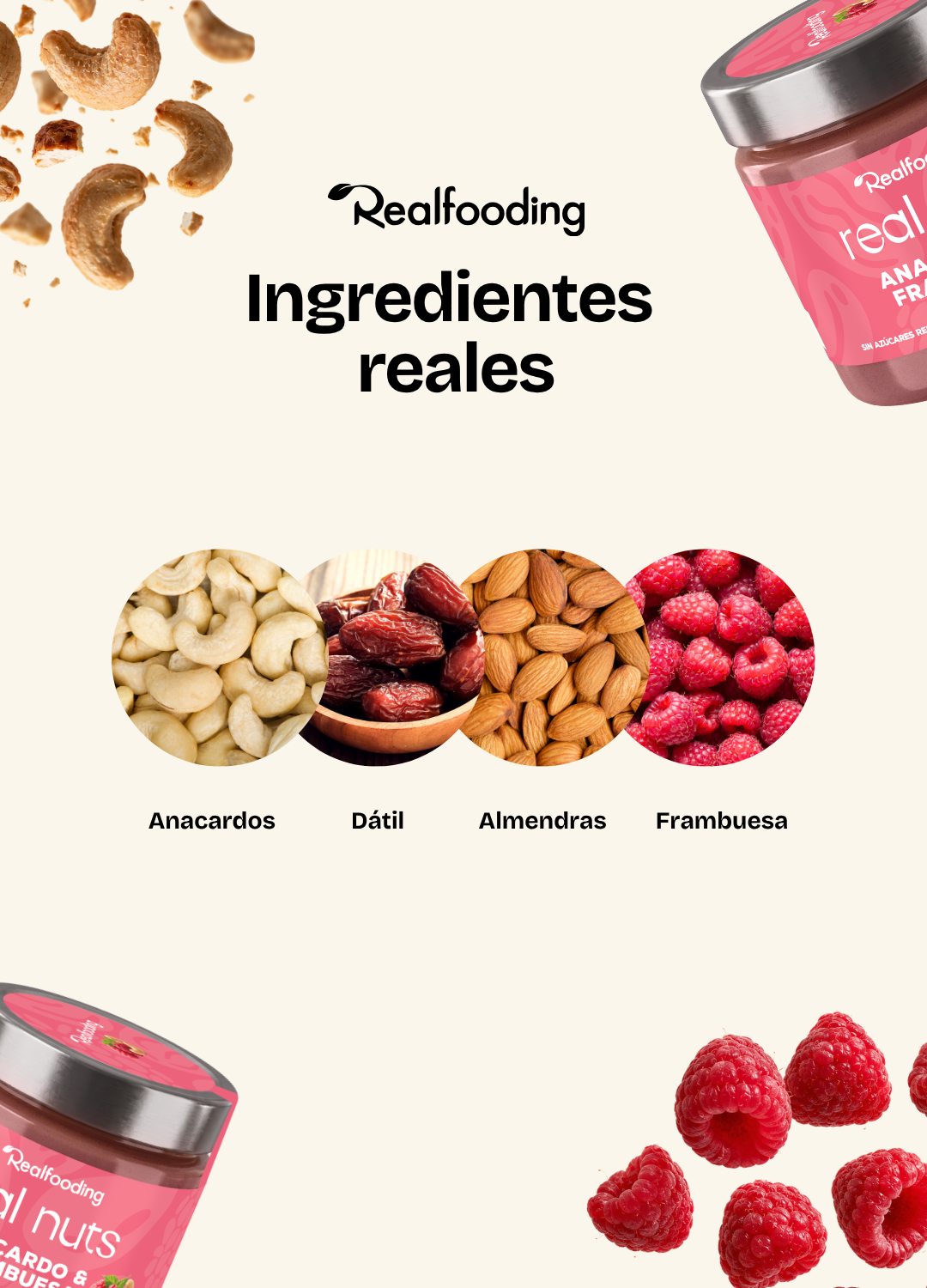 Crema de anacardo y frambuesa
