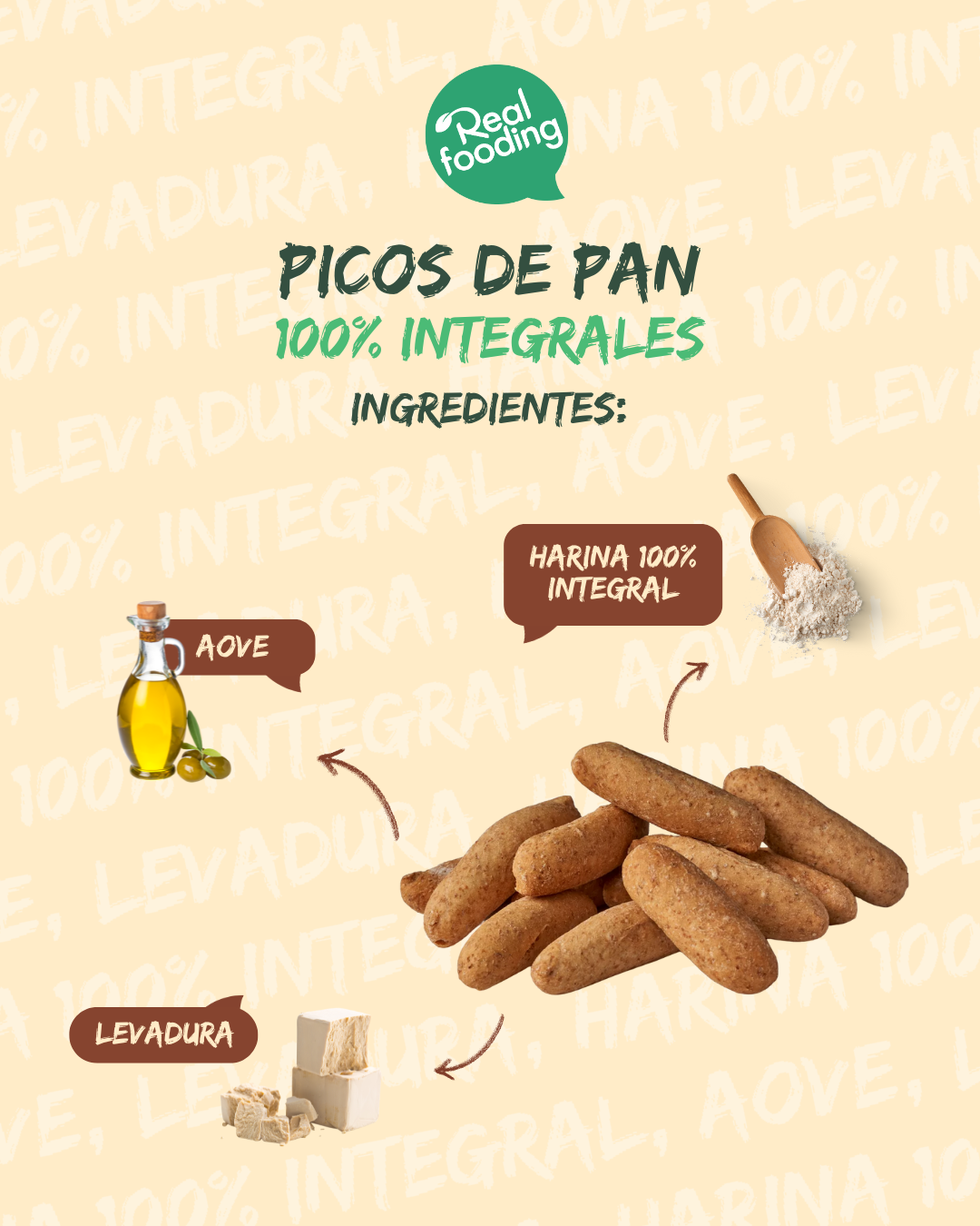 Picos 100% Integrales - Pack 3 Unidades