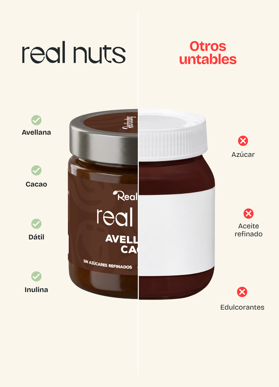 Crema de avellanas con dátiles y cacao