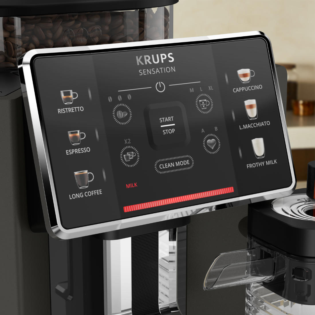 Cafetera Automática Sensation Milk Krups
