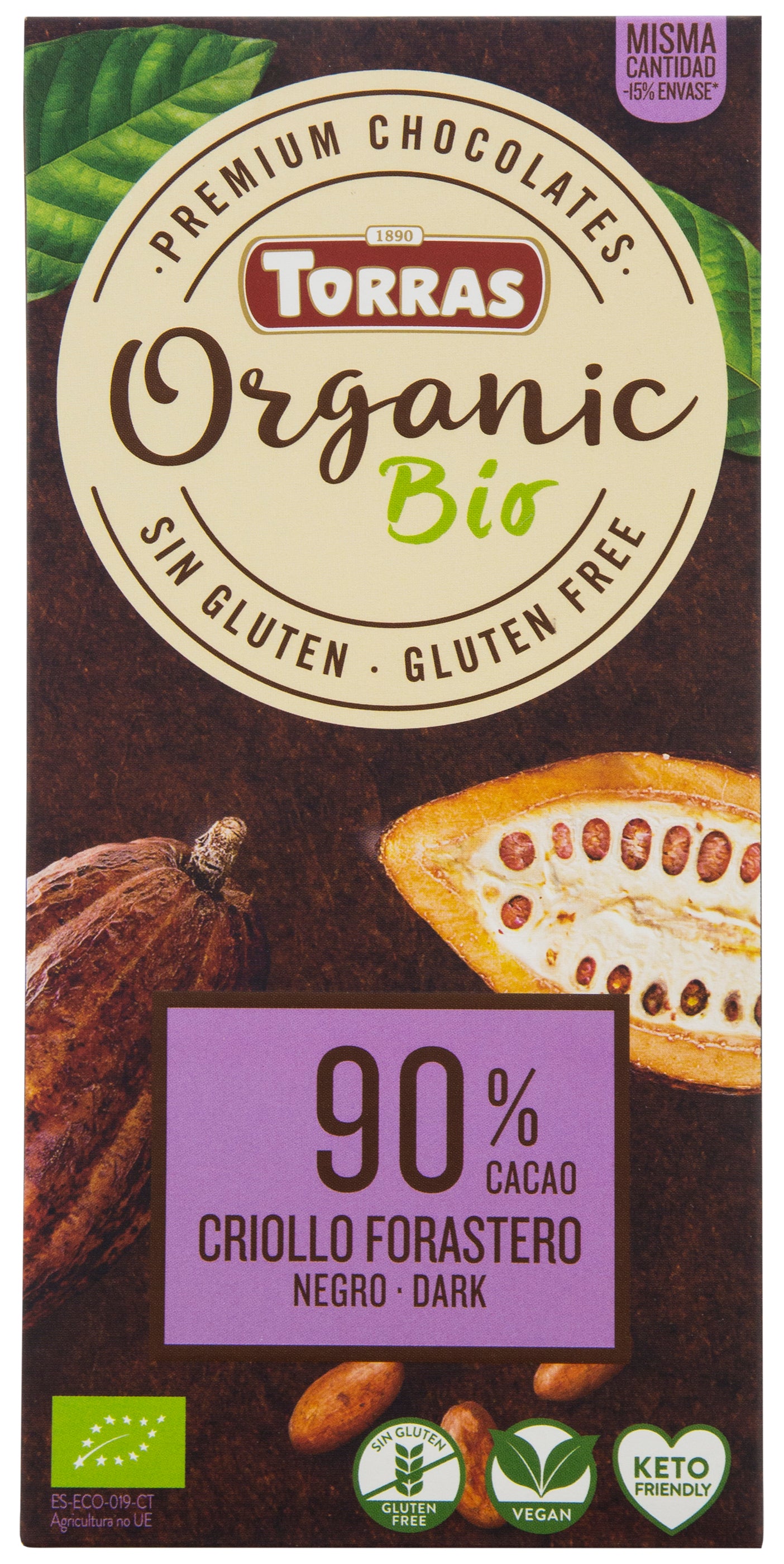 Chocolate Orgánico Negro 90%