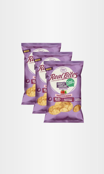 Real Bites Tomate & Albahaca - Pack 3 Unidades