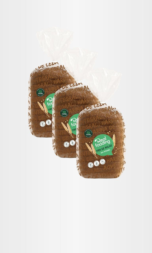 Pan de Molde 100% Integral - Pack 3 Unidades