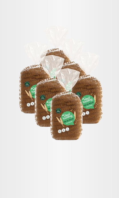 Pan de Molde 100% Integral - Pack 6 unidades