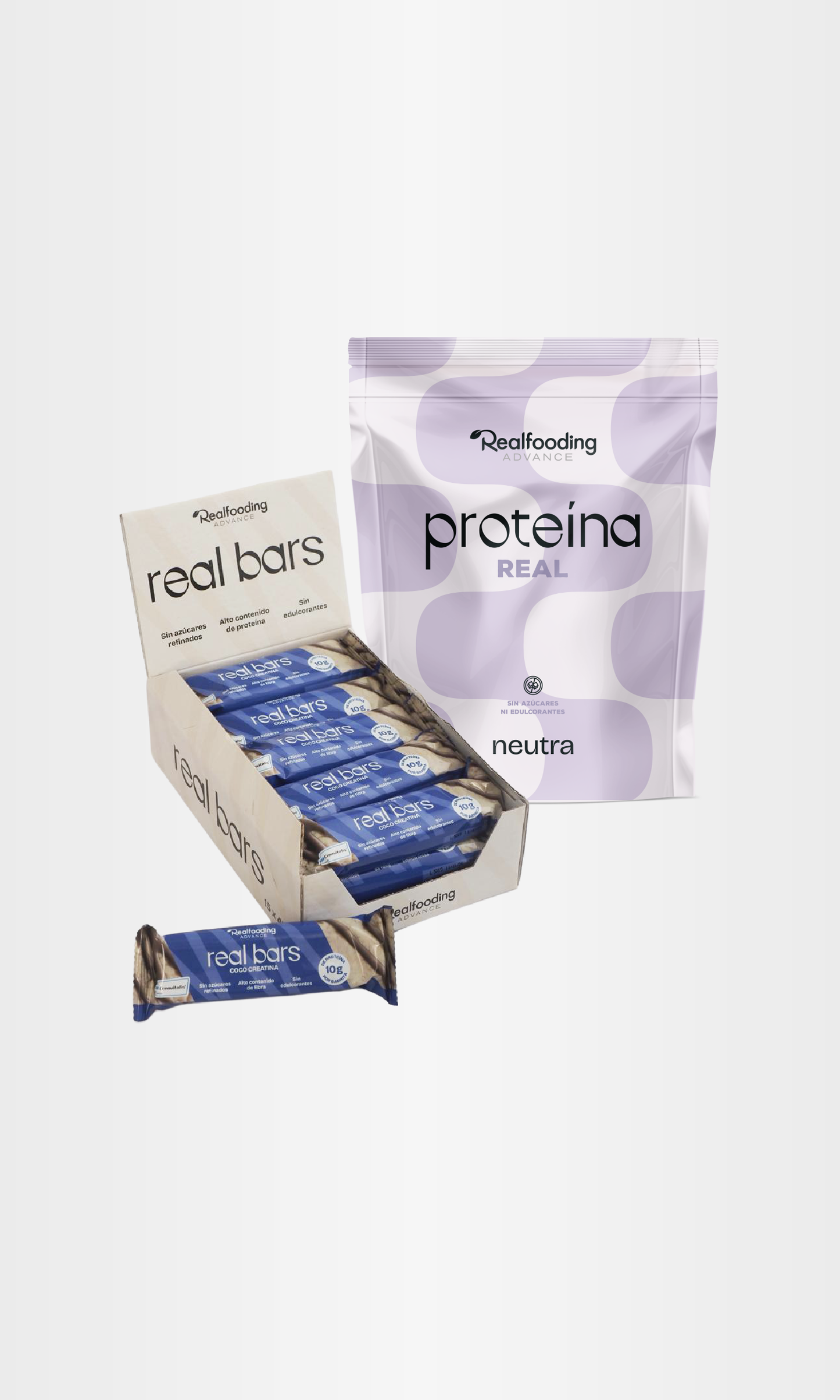 Pack Real Bar Coco (15 UDS) + Proteína Neutra