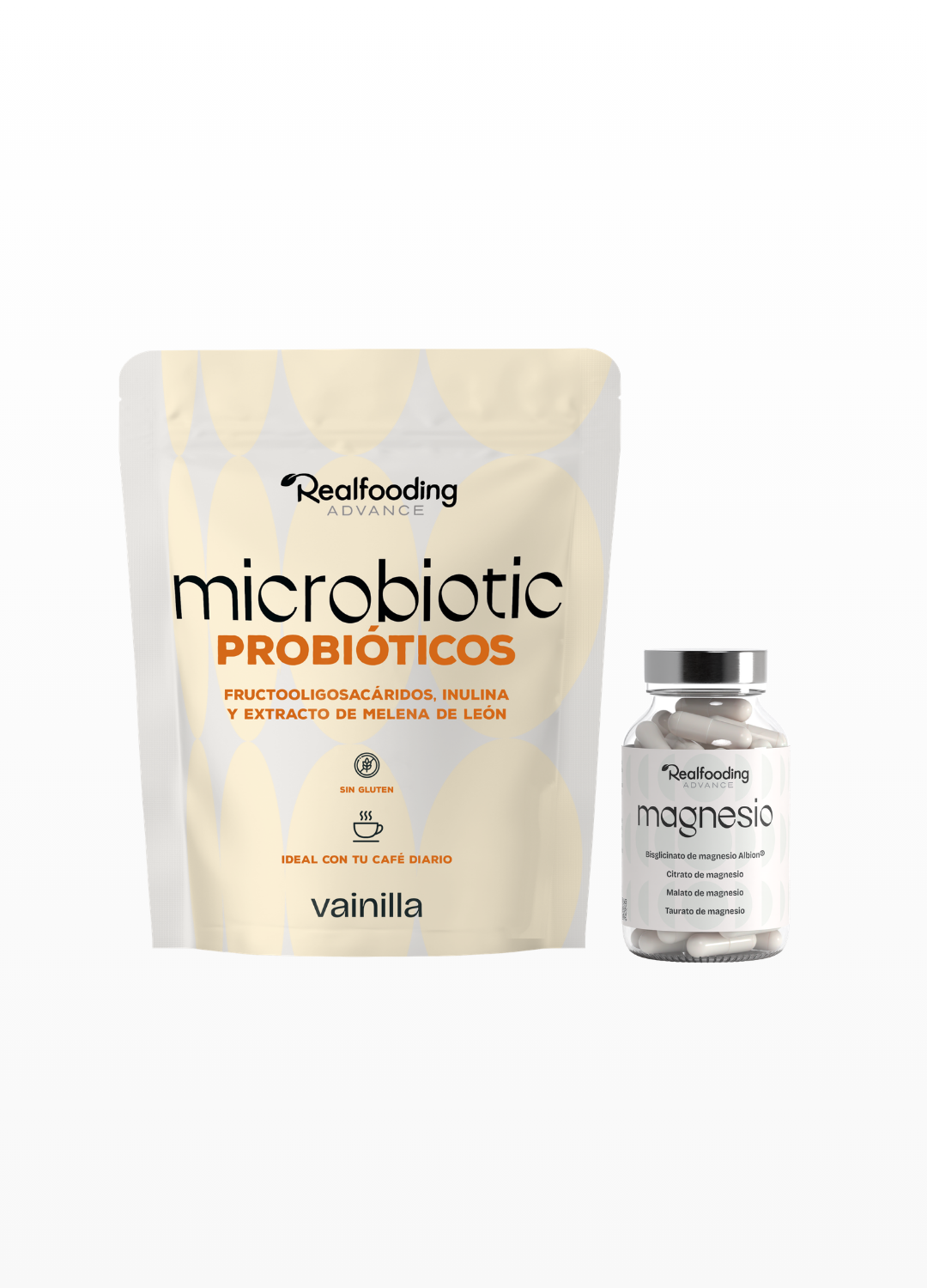 Pack Magnesio + Microbiotic sabor Vainilla