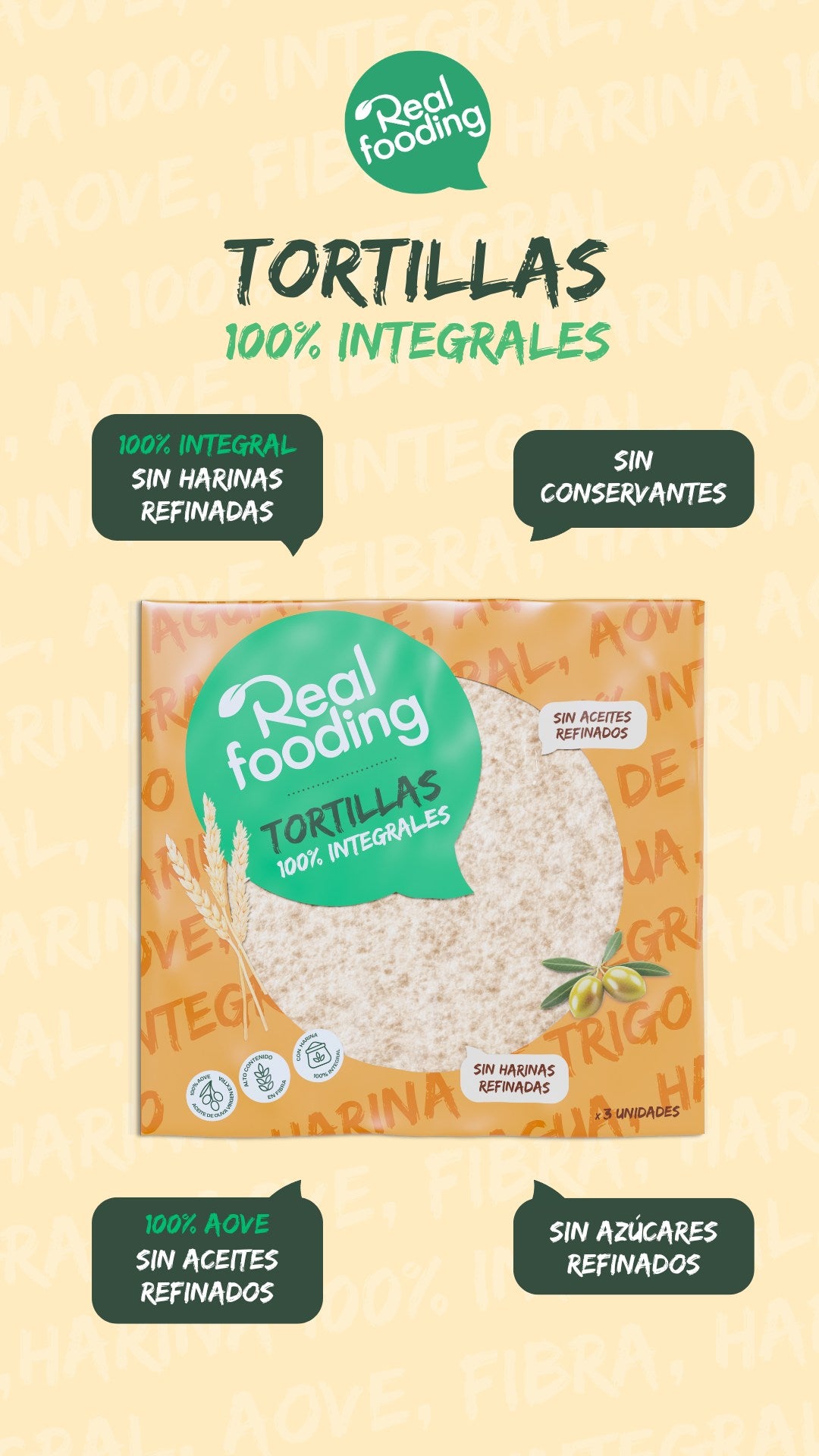 Tortillas | Wraps 100% integrales - Pack 6 unidades