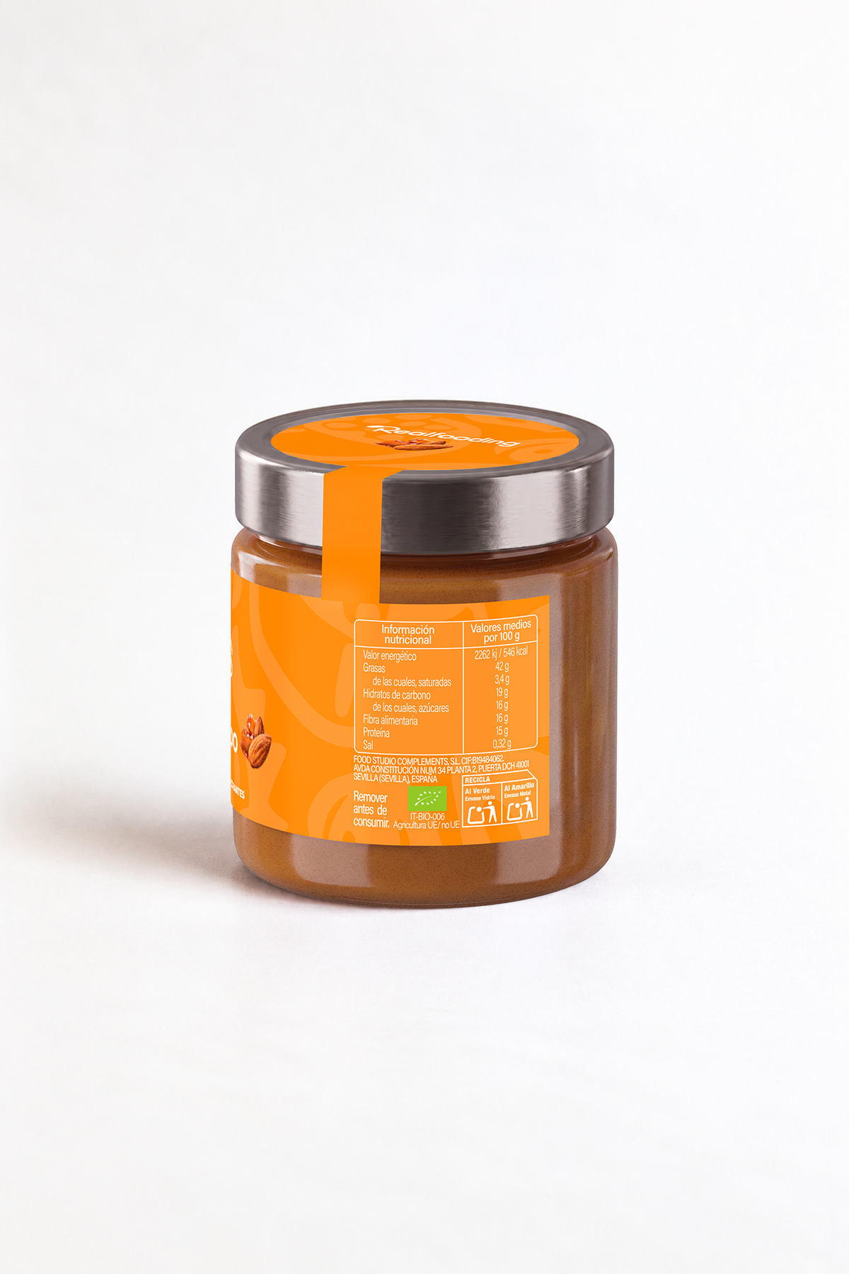 Crema de almendras y caramelo salado