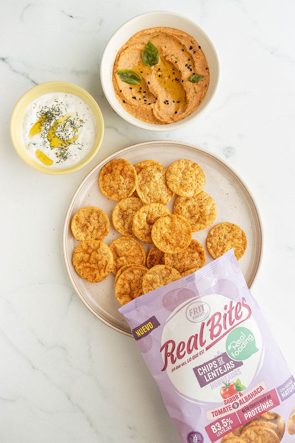 Real Bites Tomate & Albahaca - Pack 6 Unidades