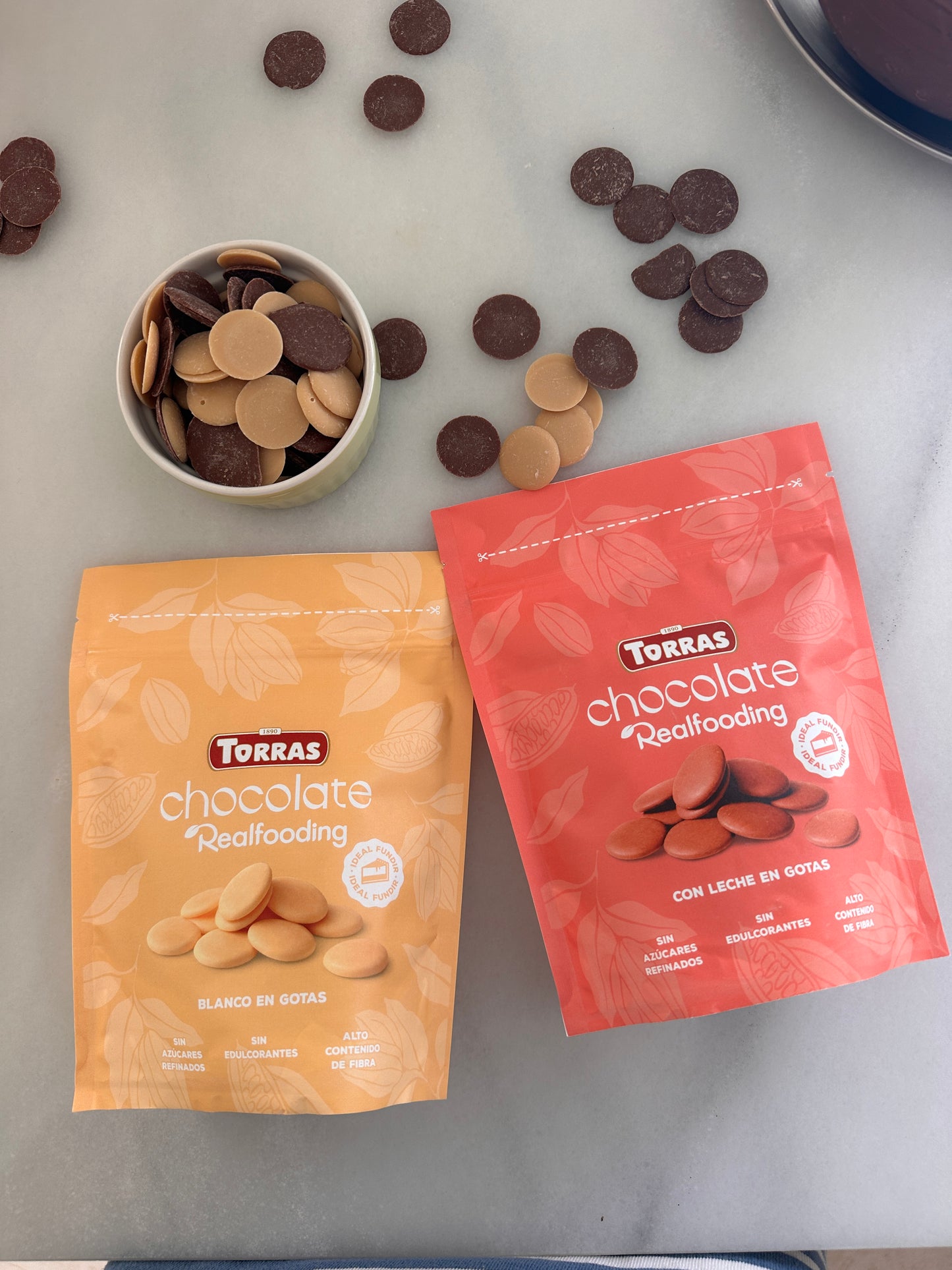 Pack duo Gotas de chocolate con leche & chocolate blanco