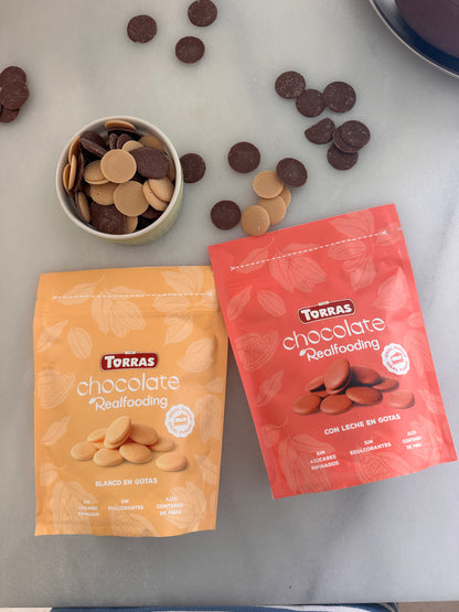 Pack duo Gotas de chocolate con leche & chocolate blanco