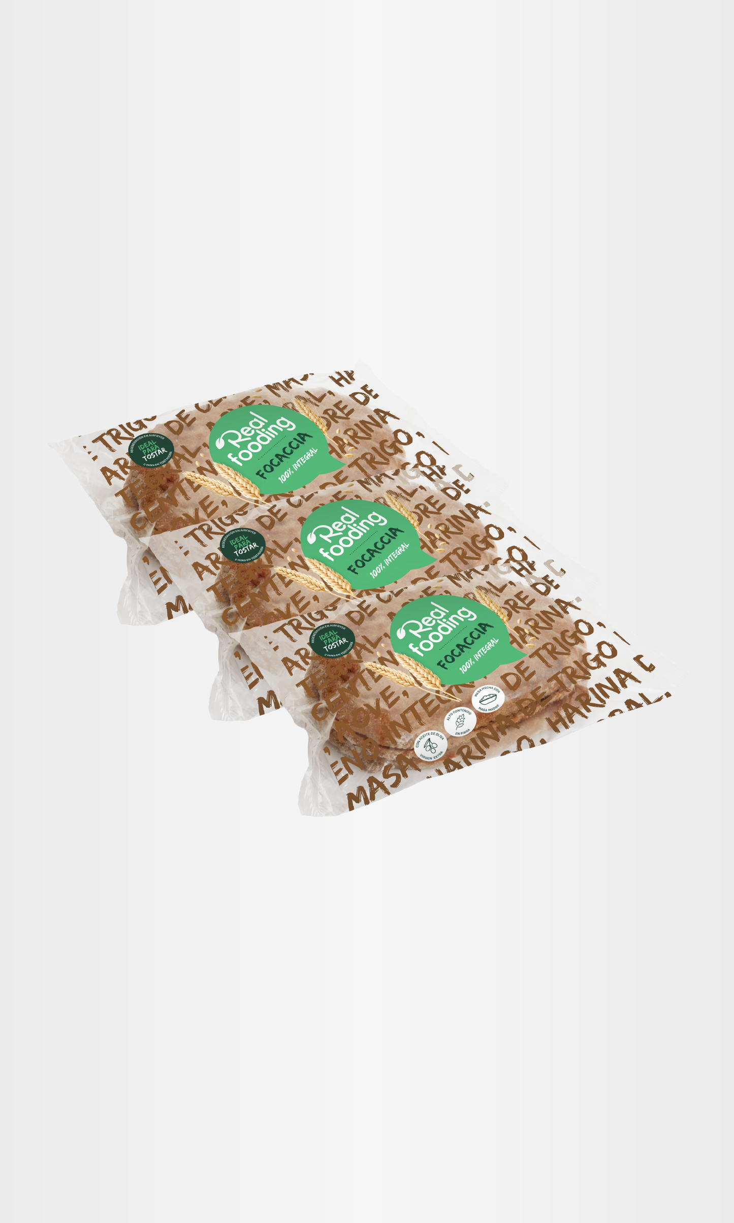 Focaccia 100 % Integral - Pack 3 Unidades