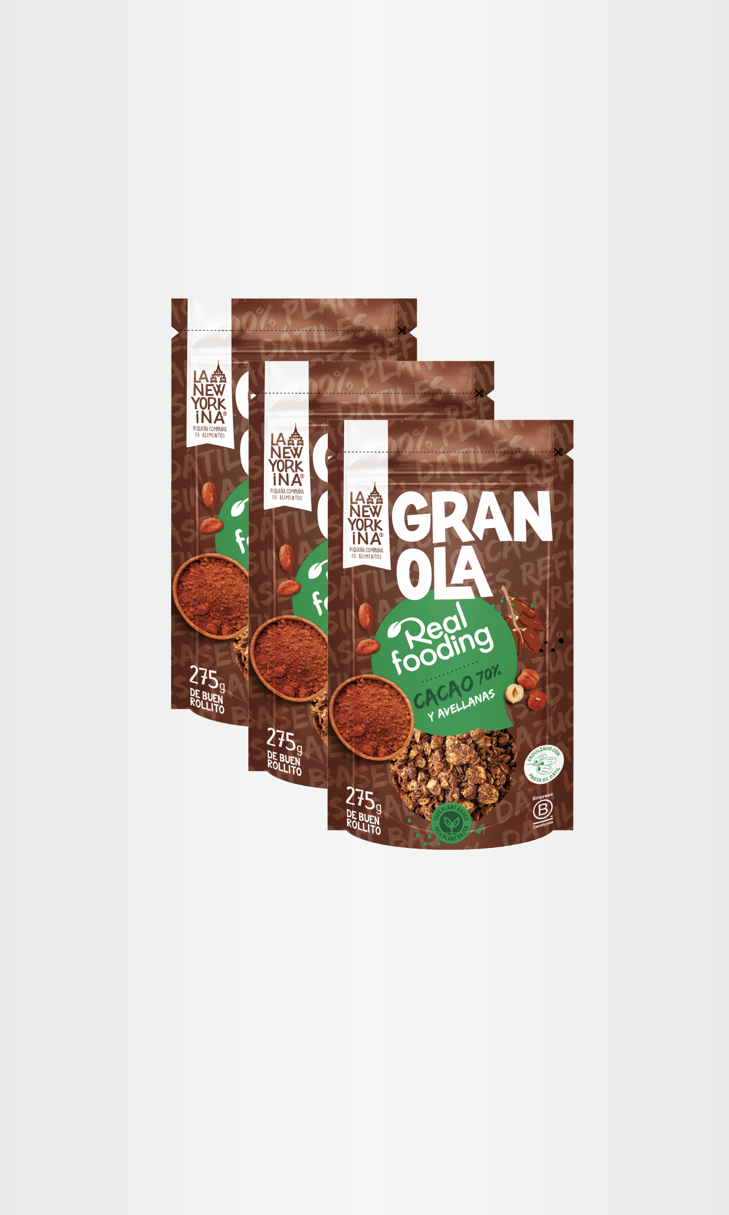 Granola Con Cacao 70% y Avellanas - Pack 3 Unidades