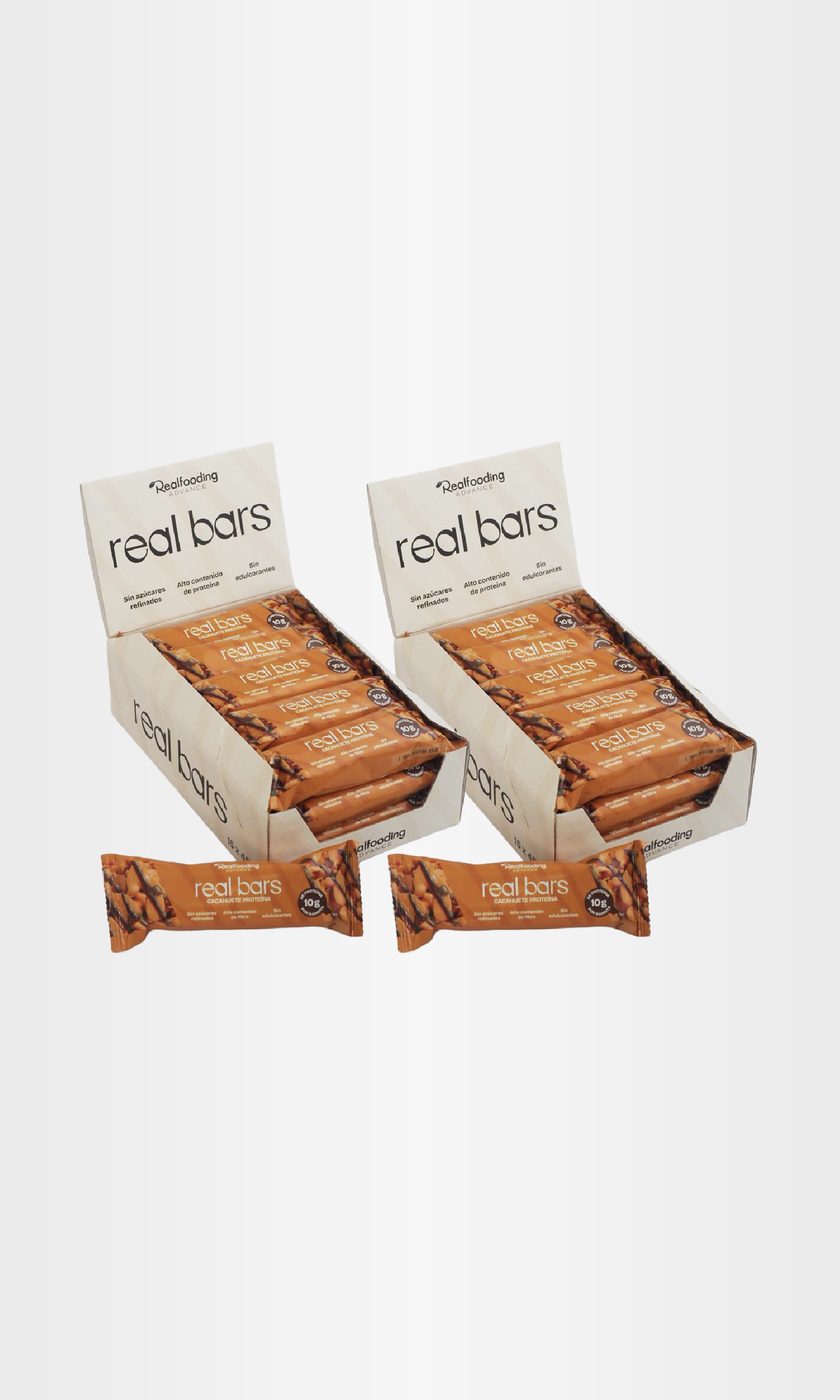 Real Bars Cacahuete (15 uds) - Pack 2 displays