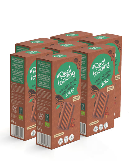 Galletas Avena sabor Cacao - Pack 7 uds